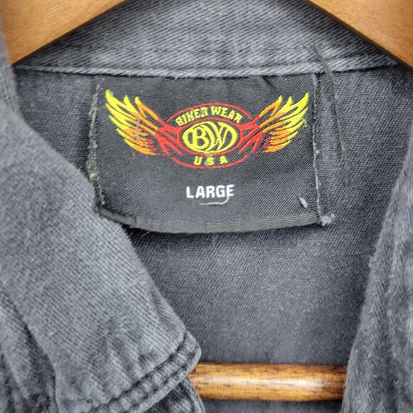 Biker Wear Sturgis 2015 Black Hills Rally Rugged Denim Vest Size Large - Picture 3 of 7